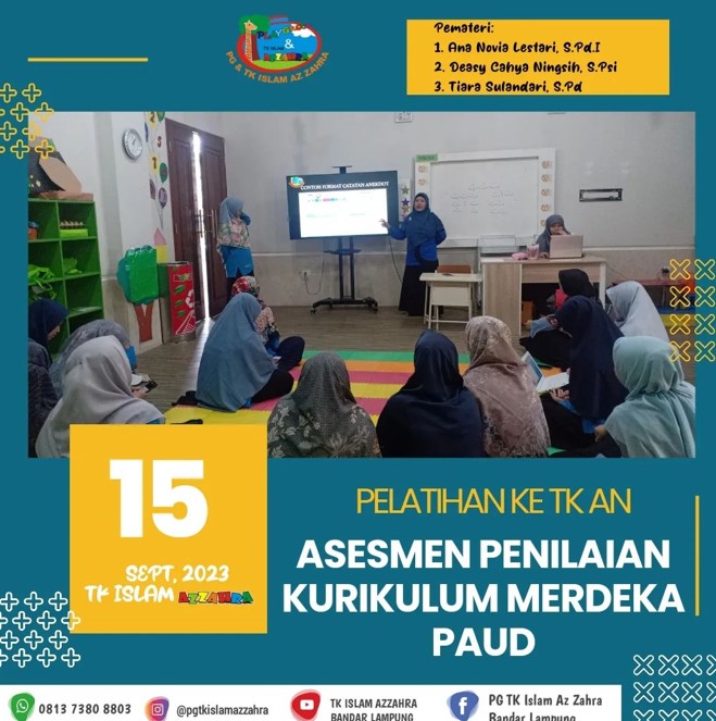 PGTK Islam Az Zahra Gelar Pelatihan Asesmen Penilaian Kurikulum Merdeka 1 kurikulum merdeka