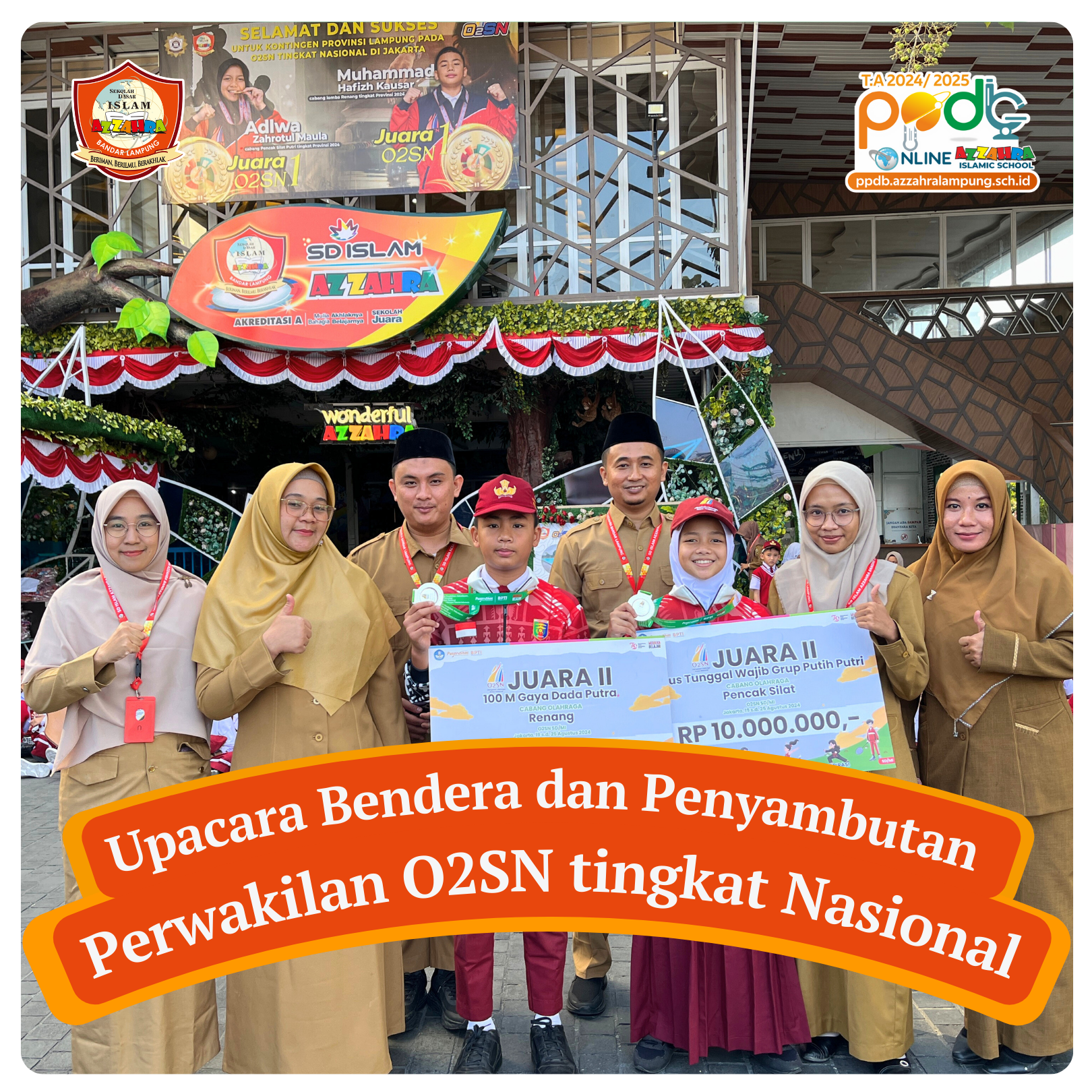 Upacara Bendera dan Penyambutan Perwakilan O2SN tingkat Nasionall